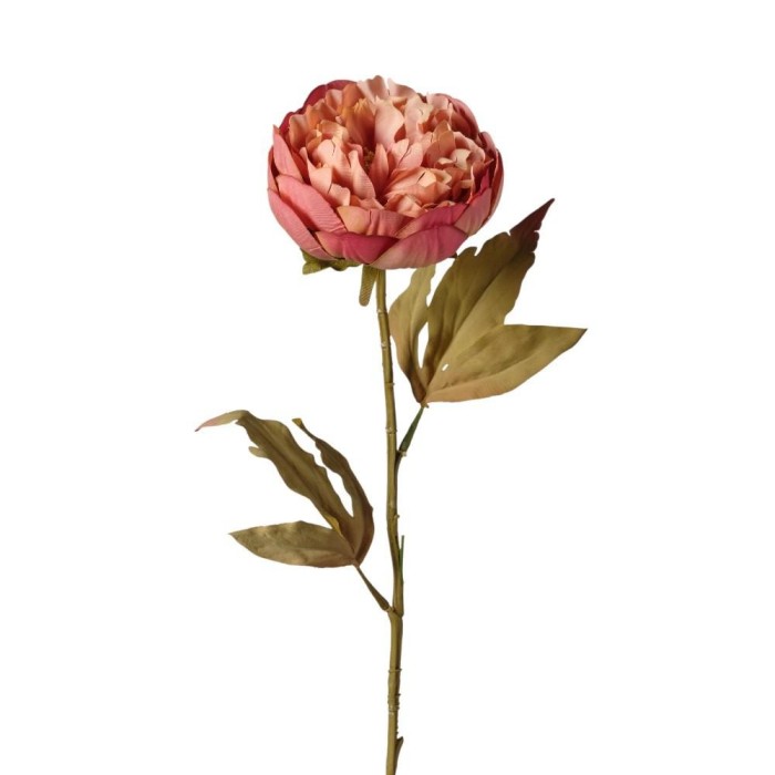 RAMO DI PEONIA ROSA ANTICO CM65